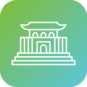 Forbidden City Vector Icon Style