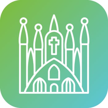 Sagrada Familia Vector Icon Style