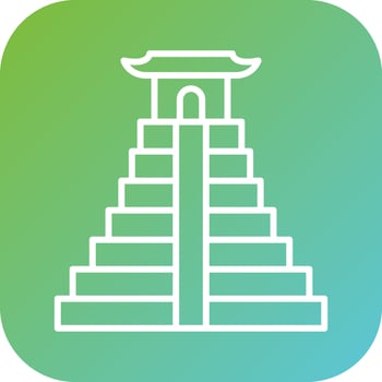 Chichen Itza Vector Icon Style