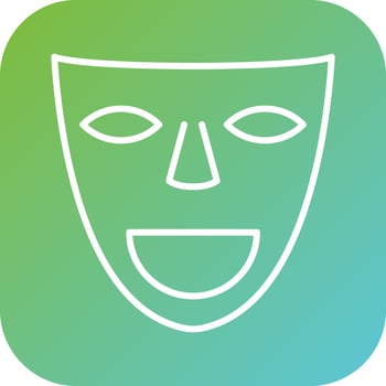 Theater Masks Vector Icon Style