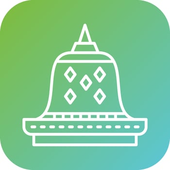 Borobudur Vector Icon Style