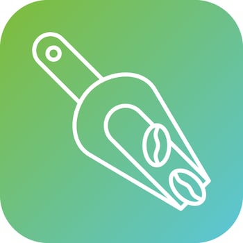 Coffee Scoop Vector Icon Style