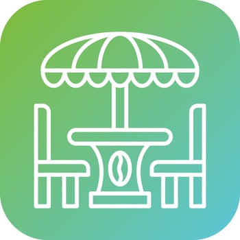 Coffee Terrace Vector Icon Style