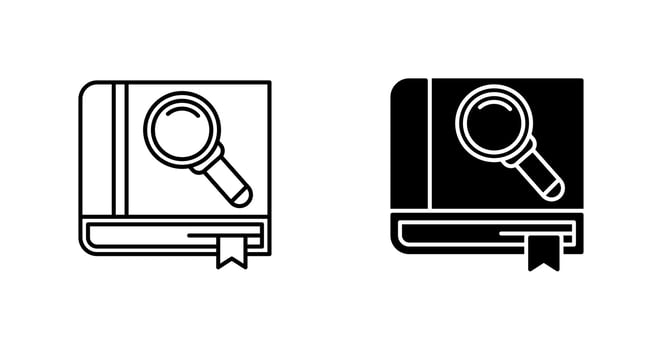 Search Book Vector Icon
