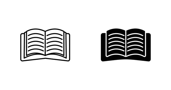 Open Book Vector Icon