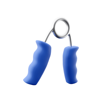 3d render hand gripper. 3d rendering hand strengthener. 3d render hand exercise equipment on. png