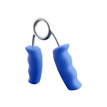 3d render hand gripper. 3d rendering hand strengthener. 3d render hand exercise equipment on white background. png