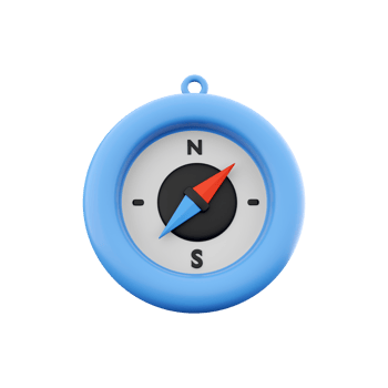 3d render compass. 3d rendering arrow. 3d render north and south on. png