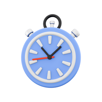 Time 3d render icon. Time lapse icon on white background. 3d render timer display. png