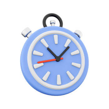 Time 3d render icon. Time lapse icon on white background. 3d render timer display. png