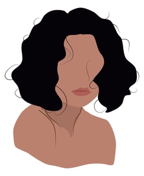 atsthetic abstract woman portrait vector