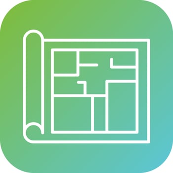 Floor Plan Vector Icon Style