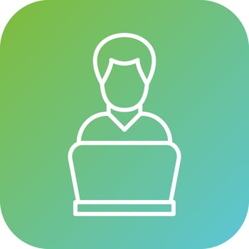Clerk Male Vector Icon Style