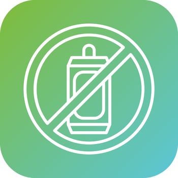 No Liquid Calories Vector Icon Style