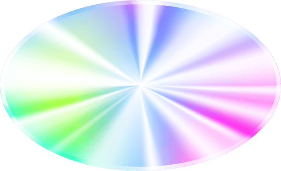 Holographic sticker. Rainbow label gradient stamp. Metal texture badge. Iridescent rainbow foil in ellipse shape. Neon emblem png