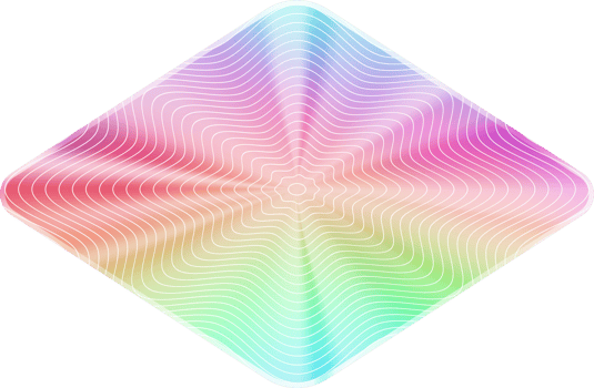 Holographic sticker. Rainbow label gradient stamp. Metal texture badge. Iridescent rainbow foil in rhombus shape. Neon emblem png