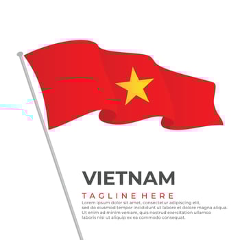 Template vector Vietnam flag modern design