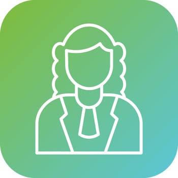 Judge Female Vector Icon Style