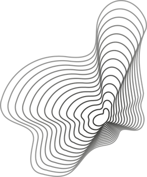 Abstract topography circles. Organic texture shape. Outline illustration png
