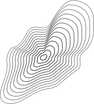 Abstract topography circles. Organic texture shape. Outline illustration png