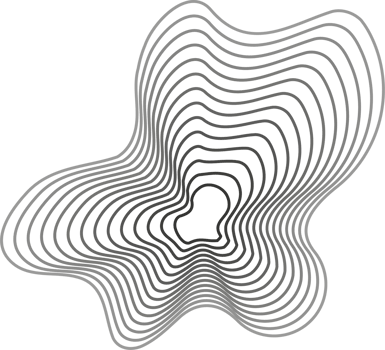 Abstract topography circles. Organic texture shape. Outline illustration png