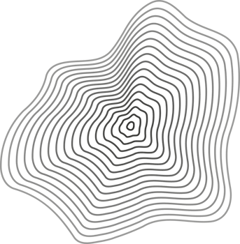 Abstract topography circles. Organic texture shape. Outline illustration png