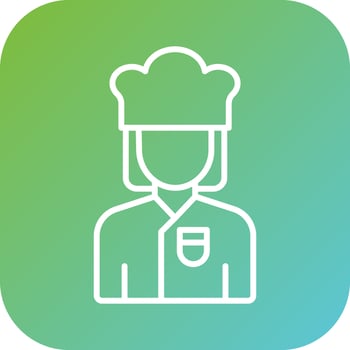 Chef Female Vector Icon Style