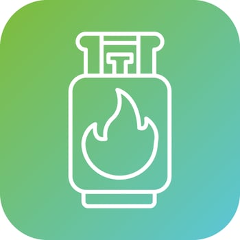 Gas Bottle Vector Icon Style