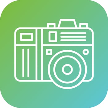Digital Camera Vector Icon Style