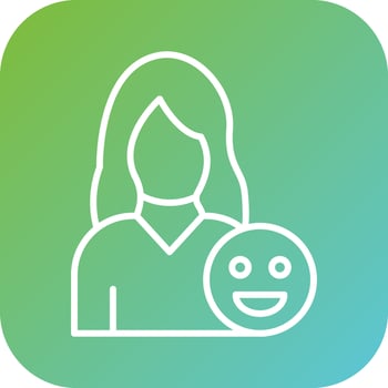Happy Woman Vector Icon Style