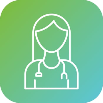 Female Doctor Vector Icon Style