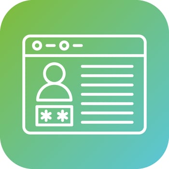 Browser Password Vector Icon Style