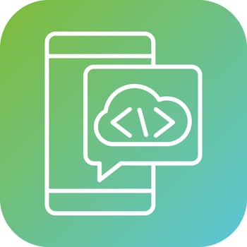 Cloud Coding Vector Icon Style