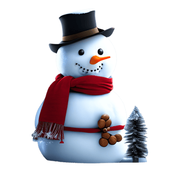 Winter Christmas Snowman Scarf Hat White Transparent png
