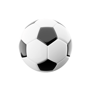 3d rendering black and white soccer ball icon. 3d render solid or hollow inside ball of elastic material icon. png
