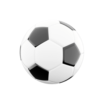 3d rendering black and white soccer ball icon. 3d render solid or hollow inside ball of elastic material icon. png