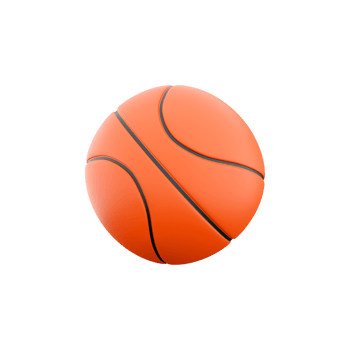 3d rendering basketball icon. 3d render important part of the basketball game icon. png