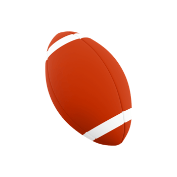3d rendering brown american soccer ball icon. 3d render contact team sport game icon. American soccer ball. png