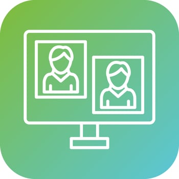 Online Meeting Vector Icon Style