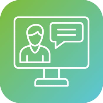 Online Consulting Vector Icon Style
