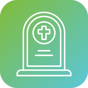 Cemetery Vector Icon Style