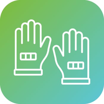 Rugby Gloves Vector Icon Style