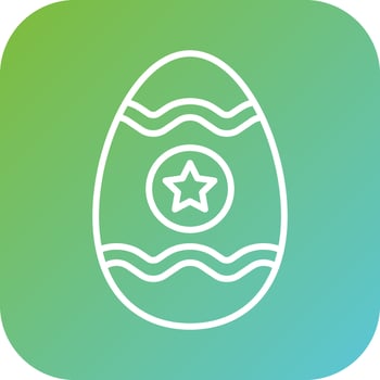 Easter Egg Vector Icon Style