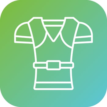 Rugby Armor Vector Icon Style