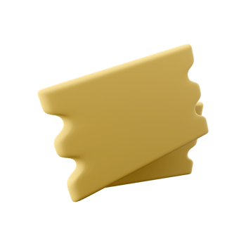 3d rendering love ticket icon. 3d render heart shape on yellow ticket icon. Love ticket. png