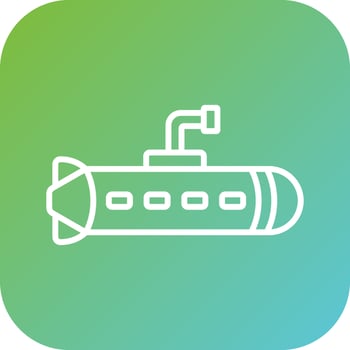 Submarine Vector Icon Style