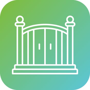 Entry Gate Vector Icon Style