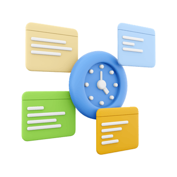 3d rendering clock and notifications icon. 3d render alarm clock and chat box icon. Clock and notifications. png