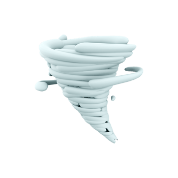 3d rendering tornado icon. 3d render hurricane icon. Tornado. png