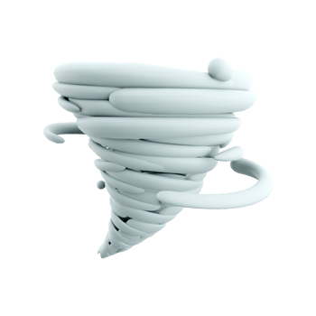 3d rendering tornado icon. 3d render hurricane icon. Tornado. png